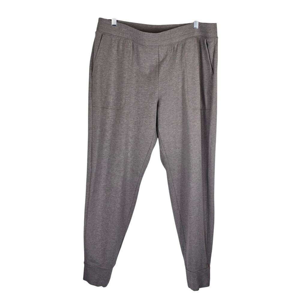 PureJill Pima Cotton Modal Blend Heathered Gray Athletic Sweatpants Women's S